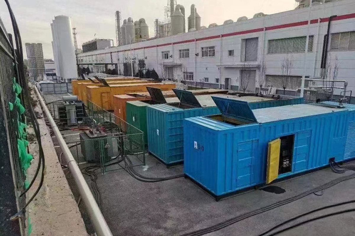 石棉发电机租赁施工现场